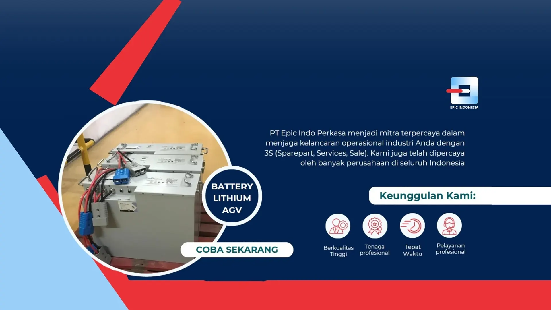 Battery Lithium AGV Epic Indo Perkasa
